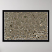 Phoenix Arizona Satellite Poster Map (Voorkant)