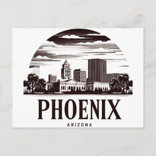 Phoenix Arizona Silhouet Briefkaart
