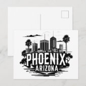 Phoenix Arizona Silhouet Briefkaart (Voorkant / Achterkant)