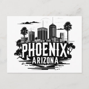 Phoenix Arizona Silhouet Briefkaart