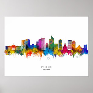 Phoenix Arizona Silhouet Poster