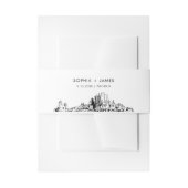 Phoenix Arizona Skyline Belly Band, 2"x11.5" Uitnodigingen Wikkel (Voorkant Voorbeeld)