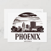 Phoenix Arizona Skyline Briefkaart (Voorkant / Achterkant)