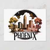 Phoenix Arizona Skyline Briefkaart (Voorkant)