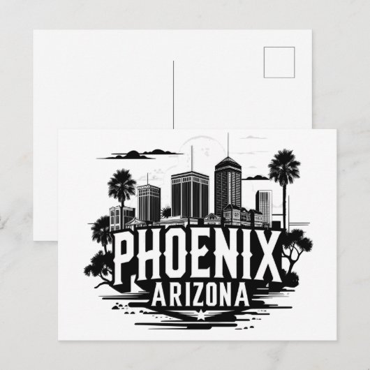 Phoenix Arizona Skyline Briefkaart (Voorkant / Achterkant)