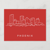 Phoenix Arizona Skyline Briefkaart (Voorkant)