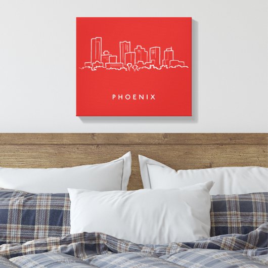 Phoenix Arizona Skyline Canvas Afdruk (Insitu (Slaapkamer))