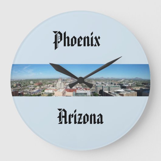 Phoenix Arizona Skyline Clock Grote Klok (Voorkant)