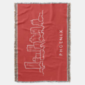 Phoenix Arizona Skyline Deken (Voorkant Verticaal)