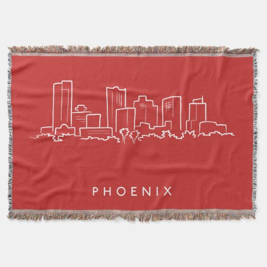Phoenix Arizona Skyline Deken (Voorkant)