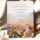 Phoenix Arizona Skyline Destination Wedding Kaart