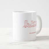 Phoenix Arizona Skyline Grote Koffiekop (Voorkant rechts)