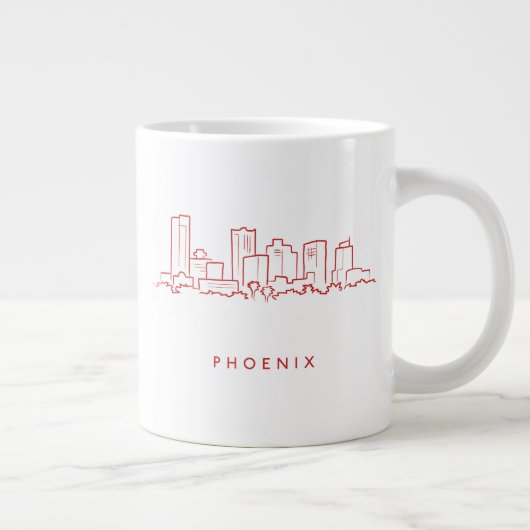 Phoenix Arizona Skyline Grote Koffiekop (Rechts)
