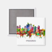 Phoenix Arizona Skyline Magneet (Voorkant / Achterkant)