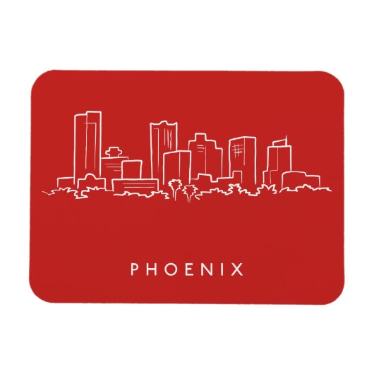 Phoenix Arizona Skyline Magneet (Horizontaal)