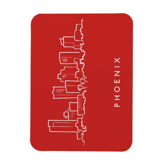 Phoenix Arizona Skyline Magneet (Verticaal)