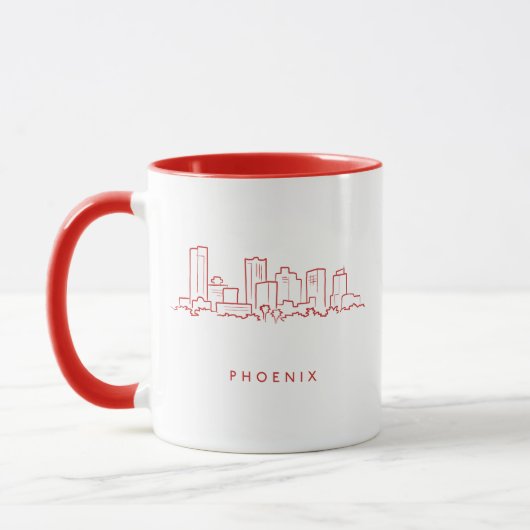 Phoenix Arizona Skyline Mok (Links)