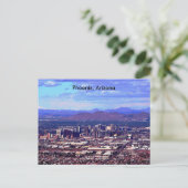 Phoenix Arizona Skyline overdag Briefkaart (Staand voorkant)