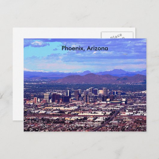 Phoenix Arizona Skyline overdag Briefkaart (Voorkant / Achterkant)