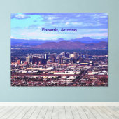 Phoenix Arizona Skyline overdag Canvas Afdruk (Insitu (Houten vloer))