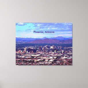 Phoenix Arizona Skyline overdag Canvas Afdruk
