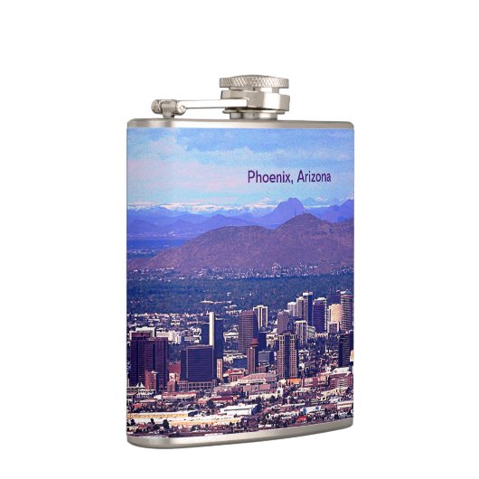 Phoenix Arizona Skyline overdag Heupfles (Rechts)