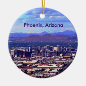 Phoenix Arizona Skyline overdag Keramisch Ornament (Voorkant)