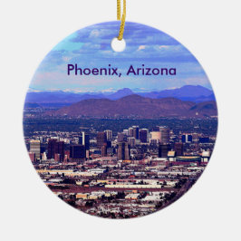 Phoenix Arizona Skyline overdag Keramisch Ornament