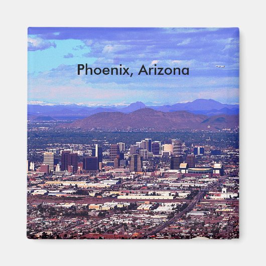 Phoenix Arizona Skyline overdag Magneet (Voorkant)