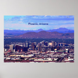 Phoenix Arizona Skyline overdag Poster