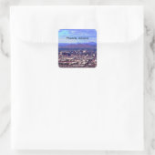 Phoenix Arizona Skyline overdag Vierkante Sticker (Tas)