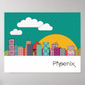 Phoenix, Arizona Skyline Poster (Voorkant)