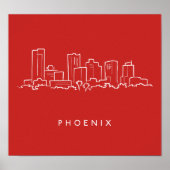 Phoenix Arizona Skyline Poster (Voorkant)
