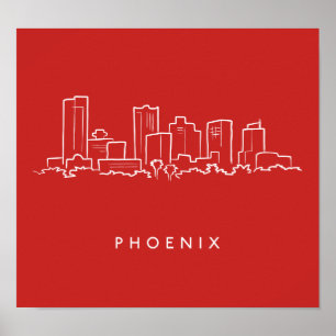 Phoenix Arizona Skyline Poster