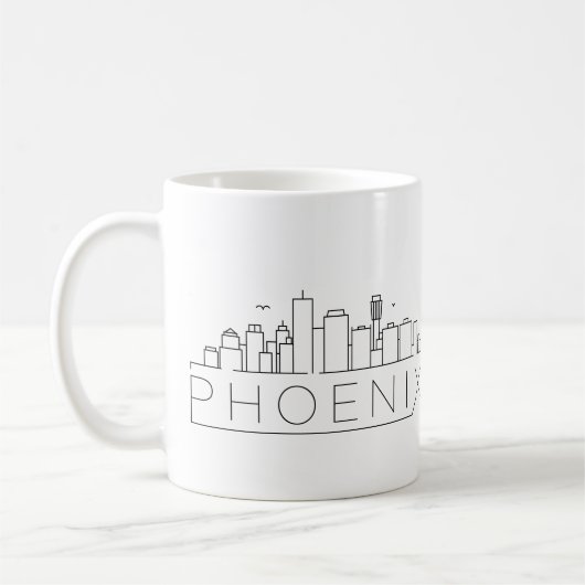 Phoenix, Arizona | Stad gestileerde Skyline Koffiemok (Links)