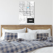Phoenix, Arizona Stadsplattegrond + Markeer uw loc Canvas Afdruk (Insitu (Slaapkamer))