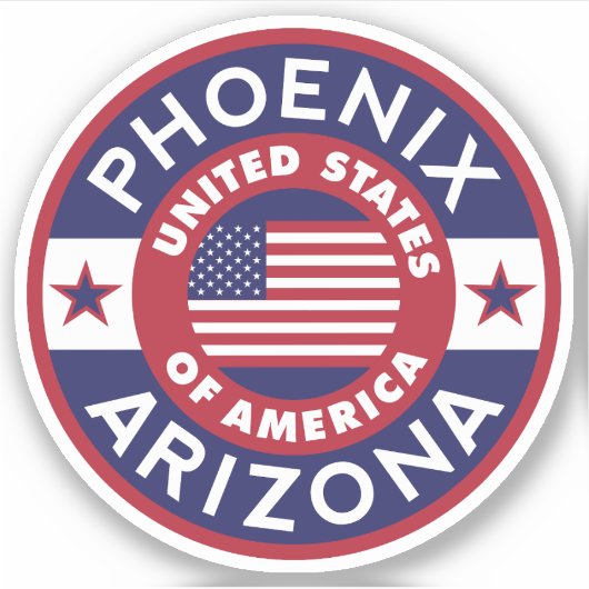 PHOENIX, Arizona Sticker (Voorkant)