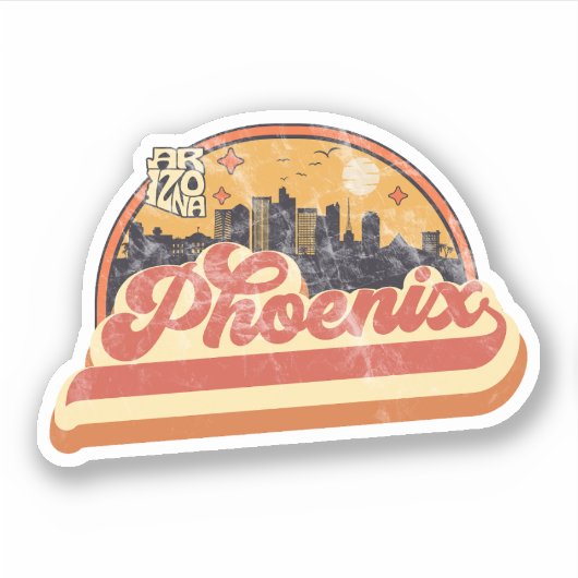 Phoenix, Arizona Sticker (Voorkant)