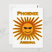 Phoenix Arizona Sun Logo Briefkaart (Voorkant / Achterkant)