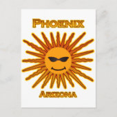 Phoenix Arizona Sun Logo Briefkaart (Voorkant)