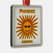 Phoenix Arizona Sun Logo Metalen Ornament (Rechts)