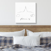 Phoenix Arizona tempel eenvoudige moderne schets Canvas Afdruk (Insitu (Slaapkamer))