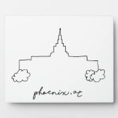 phoenix arizona tempel eenvoudige moderne schets fotoplaat (Voorkant)