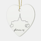 Phoenix Arizona tempel eenvoudige moderne schets Keramisch Ornament (Links)