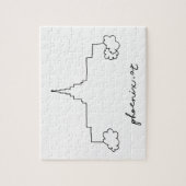 Phoenix Arizona tempel eenvoudige moderne schets Legpuzzel (Verticaal)