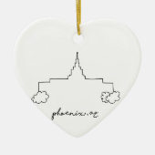 phoenix arizona temple simpele moderne schets keramisch ornament (Voorkant)