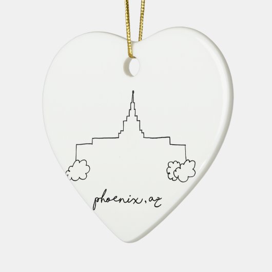 phoenix arizona temple simpele moderne schets keramisch ornament (Links)