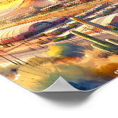 Phoenix Arizona Travel Places waterverf Poster (Hoek)