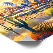 Phoenix Arizona Travel Places waterverf Poster (Hoek)
