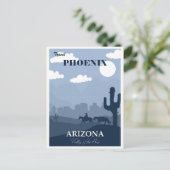  Phoenix Arizona Travel Poster Briefkaart (Staand voorkant)